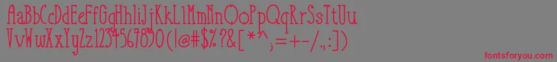 TakeItOrLeaveItSerif Font – Red Fonts on Gray Background