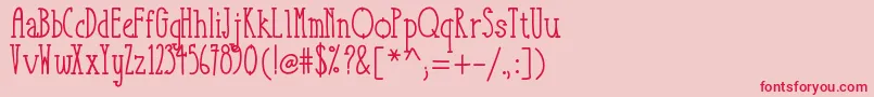 TakeItOrLeaveItSerif Font – Red Fonts on Pink Background