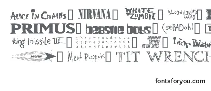 Обзор шрифта Bandnames