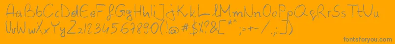Barbarja1 Font – Gray Fonts on Orange Background