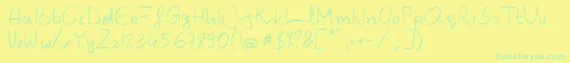 Barbarja1 Font – Green Fonts on Yellow Background