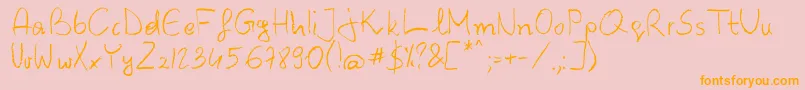 Barbarja1 Font – Orange Fonts on Pink Background
