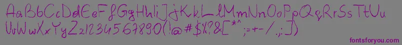 Barbarja1-Schriftart – Violette Schriften auf grauem Hintergrund