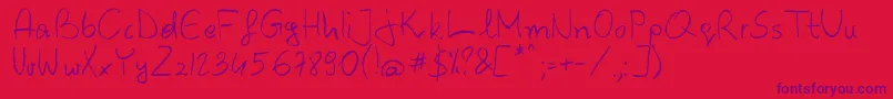 Barbarja1 Font – Purple Fonts on Red Background