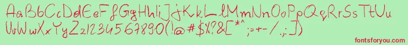 Barbarja1 Font – Red Fonts on Green Background