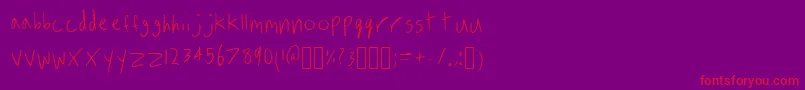 InhadesRegular Font – Red Fonts on Purple Background