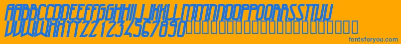 47Bolditalic Font – Blue Fonts on Orange Background