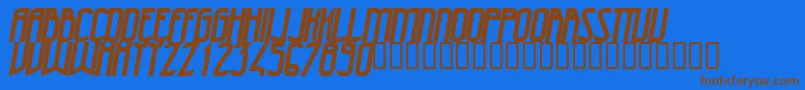 47Bolditalic Font – Brown Fonts on Blue Background