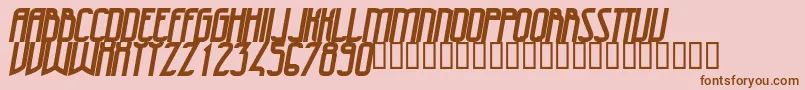 47Bolditalic Font – Brown Fonts on Pink Background