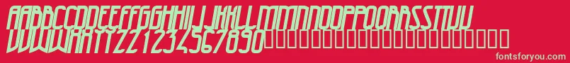 47Bolditalic Font – Green Fonts on Red Background