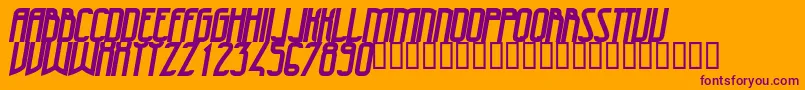 47Bolditalic Font – Purple Fonts on Orange Background