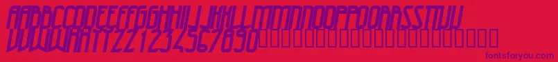 47Bolditalic Font – Purple Fonts on Red Background