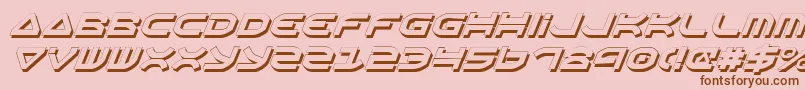 OberonShadowItalic Font – Brown Fonts on Pink Background