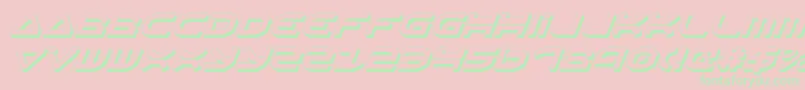 OberonShadowItalic Font – Green Fonts on Pink Background