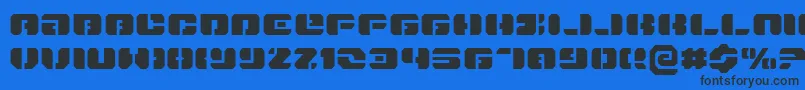 DanStargateExpanded Font – Black Fonts on Blue Background