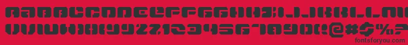 DanStargateExpanded Font – Black Fonts on Red Background