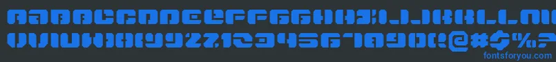 DanStargateExpanded Font – Blue Fonts on Black Background