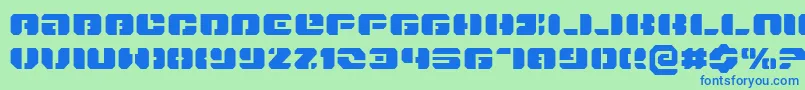 DanStargateExpanded Font – Blue Fonts on Green Background