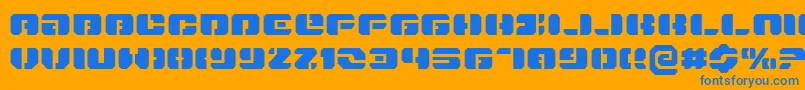 DanStargateExpanded Font – Blue Fonts on Orange Background