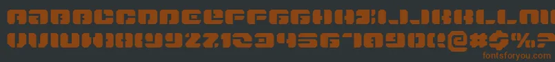 DanStargateExpanded Font – Brown Fonts on Black Background