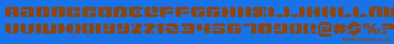 DanStargateExpanded Font – Brown Fonts on Blue Background