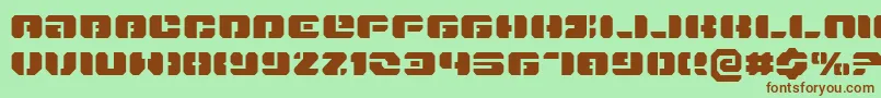 DanStargateExpanded Font – Brown Fonts on Green Background