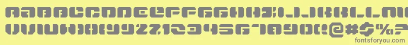 Police DanStargateExpanded – polices grises sur fond jaune