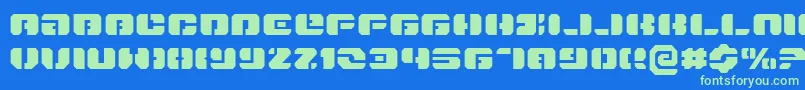 DanStargateExpanded Font – Green Fonts on Blue Background