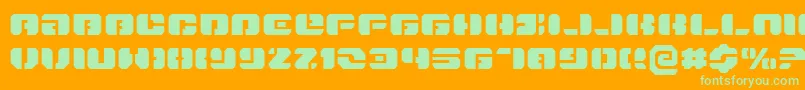 DanStargateExpanded Font – Green Fonts on Orange Background