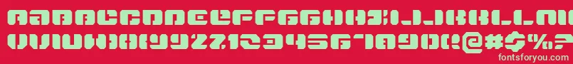 DanStargateExpanded Font – Green Fonts on Red Background