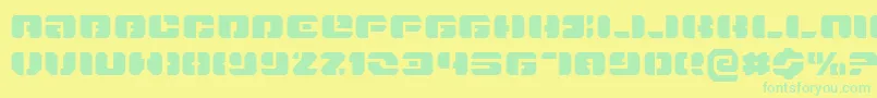 DanStargateExpanded Font – Green Fonts on Yellow Background