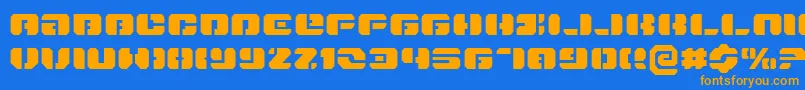 DanStargateExpanded Font – Orange Fonts on Blue Background