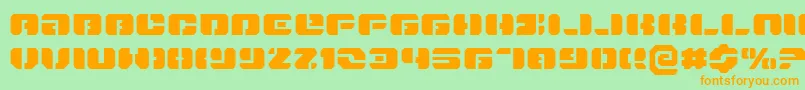 DanStargateExpanded Font – Orange Fonts on Green Background