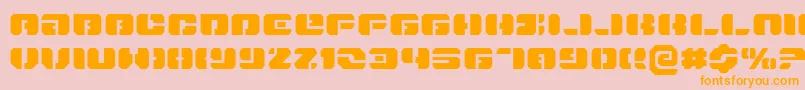 DanStargateExpanded Font – Orange Fonts on Pink Background