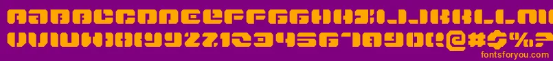 DanStargateExpanded Font – Orange Fonts on Purple Background