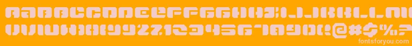 DanStargateExpanded Font – Pink Fonts on Orange Background