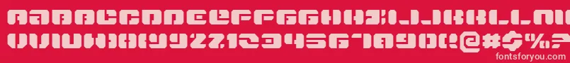 DanStargateExpanded Font – Pink Fonts on Red Background