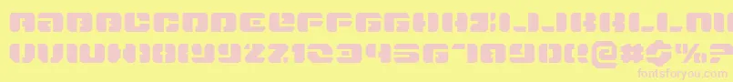 DanStargateExpanded Font – Pink Fonts on Yellow Background