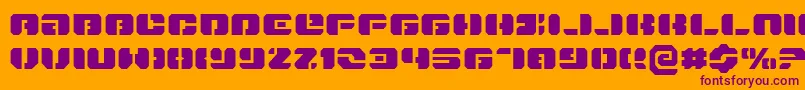 DanStargateExpanded Font – Purple Fonts on Orange Background