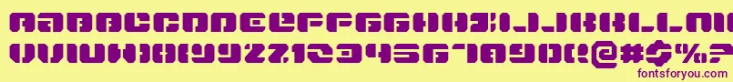 DanStargateExpanded-fontti – violetit fontit keltaisella taustalla