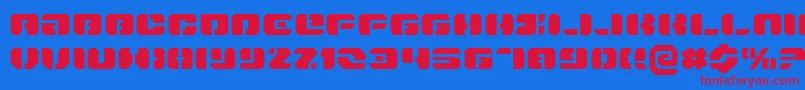 DanStargateExpanded Font – Red Fonts on Blue Background