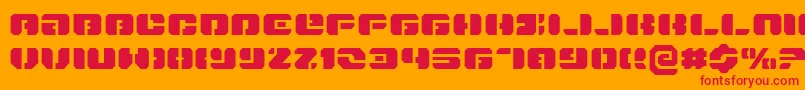 DanStargateExpanded Font – Red Fonts on Orange Background
