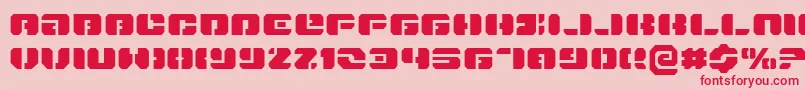 DanStargateExpanded Font – Red Fonts on Pink Background