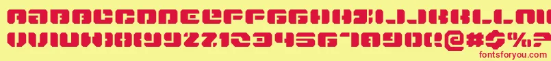 DanStargateExpanded Font – Red Fonts on Yellow Background