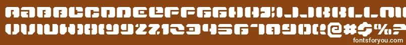 DanStargateExpanded Font – White Fonts on Brown Background