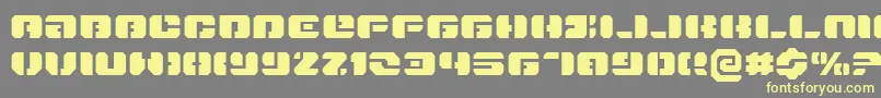 DanStargateExpanded-Schriftart – Gelbe Schriften auf grauem Hintergrund
