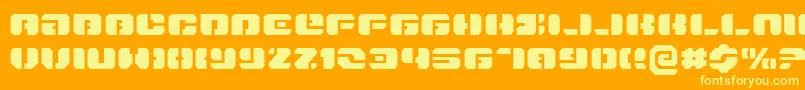 DanStargateExpanded Font – Yellow Fonts on Orange Background