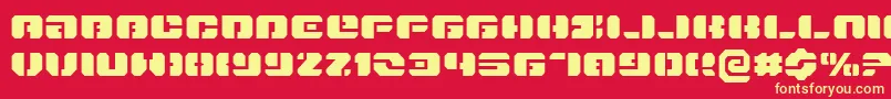 DanStargateExpanded Font – Yellow Fonts on Red Background