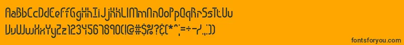 Obstacle Font – Black Fonts on Orange Background