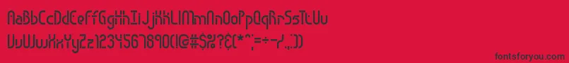 フォントObstacle – 赤い背景に黒い文字